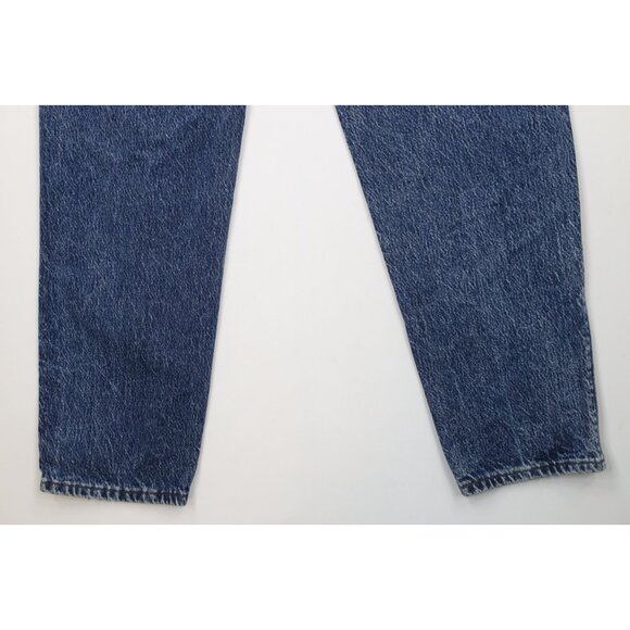 Vintage 90s Lee Mens 34x34 Faded Acid Wash Straight Leg Denim Jeans Blue USA - Picture 13 of 14